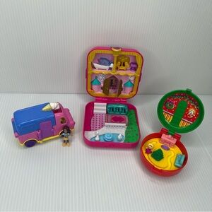Polly Pocket Bundle Ice Cream Truck Hidden Hideouts Lil Princess Holiday Toys